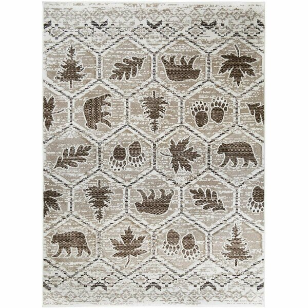 Mayberry Rug 2 ft. 3 in. x 7 ft. 7 in. Tacoma Camp Creek Area Rug, Brown TC9721 2X8